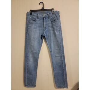 Agave Jeans Mens 32 Blue Modernist Classic Taper USA Made Denim Casual Pants